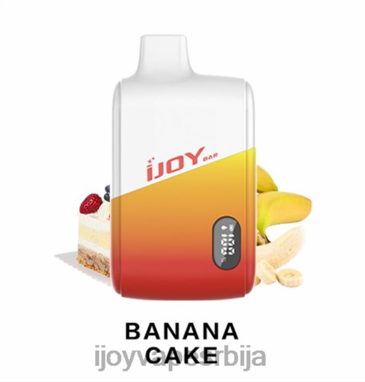 iJOY Bar IC8000 за једнократну употребу PTJN4176 колач од банане | iJOY Bar Flavors