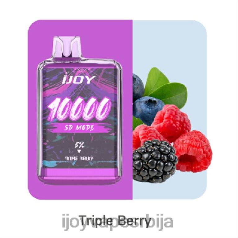 iJOY Bar SD10000 за једнократну употребу PTJN4173 трострука бобица | iJOY Vape Disposable