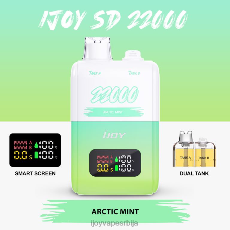 iJOY SD 22000 за једнократну употребу PTJN4146 арктичка ковница | iJOY Bar Flavors